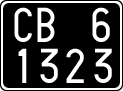 License plate of Italy, Cars (1927 year series)