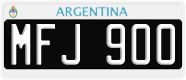 License plate of Argentina, Cars (1995, ABC 123)