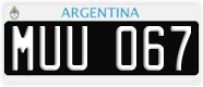 License plate of Argentina, Cars (1995, ABC 123)