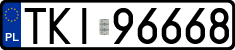 License plates of Poland, Regular car plates