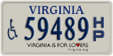 Virginia, Vehicles for disabled persons (#1234XX)