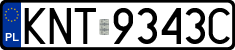 License plates of Poland, Regular car plates
