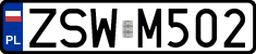 License plates of Poland, Regular car plates