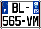 French license plate, SIV (ordinary)