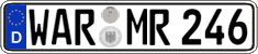 German license plate, Regular plates