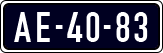 License plate of the Netherlands, Imported oldtimers (cars)