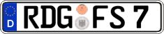 German license plate, Regular plates