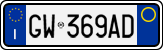 License plate of Italy, Cars (1994 year series)