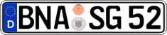 German license plate, Regular plates