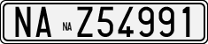 License plate of Italy, Cars (1927 year series)