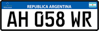 License plate of Argentina, Cars (Mercosur, AB 123 CD)