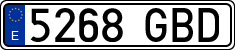 License plates of Spain, Ordinary (2000)