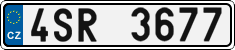 License plate of the Czech Republic, Cars (2001)