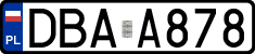 License plates of Poland, Regular car plates