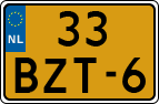 License plate of the Netherlands, Heavy Commercial Vehicles (1994 system)