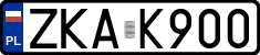 License plates of Poland, Regular car plates