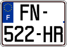 French license plate, SIV (ordinary)