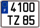 French license plate, FNI