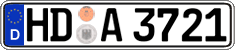 German license plate, Regular plates