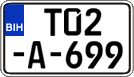 License plate of Bosnia and Herzegovina, Regular plates