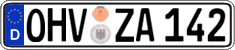 German license plate, Regular plates