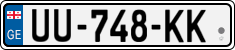License plate of Georgia, Cars (2014)