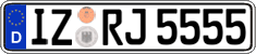 German license plate, Regular plates