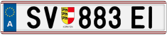 License plate of Austria, Regular plates