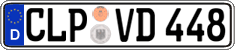 German license plate, Regular plates