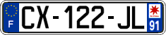 French license plate, SIV (ordinary)