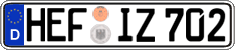 German license plate, Regular plates