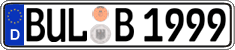 German license plate, Regular plates