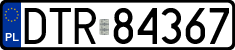 License plates of Poland, Regular car plates