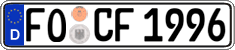 German license plate, Regular plates