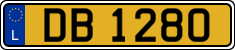 License plate of Luxembourg, 2003 year system
