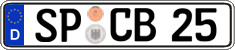 German license plate, Regular plates