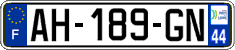 French license plate, SIV (ordinary)