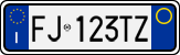 License plate of Italy, Cars (1994 year series)