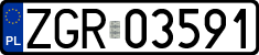 License plates of Poland, Regular car plates