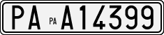License plate of Italy, Cars (1927 year series)