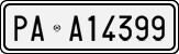 License plate of Italy, Cars (1927 year series)