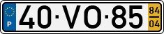 License plate of Portugal, Regular plates