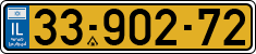 License plate of Israel, Regular plates