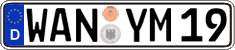 German license plate, Regular plates