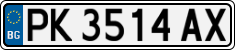 License plate of Bulgaria, Cars
