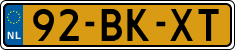 License plate of the Netherlands, Light Commercial Vehicles (1994 system)
