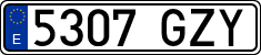 License plates of Spain, Ordinary (2000)