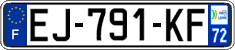 French license plate, SIV (ordinary)