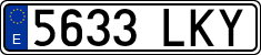 License plates of Spain, Ordinary (2000)