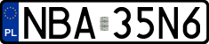 License plates of Poland, Regular car plates